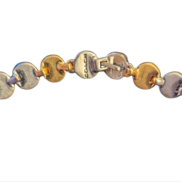 Coach Clustered Daisy Rivet Mixed Metal Statement Necklace - Picture 5 of 5